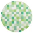 thumbnail image 3 of Ryvnso Green and White Geometric Lattice Round Plate Mats Dining Table Placemat Set of 4 for Holiday Decoration, 3 of 7