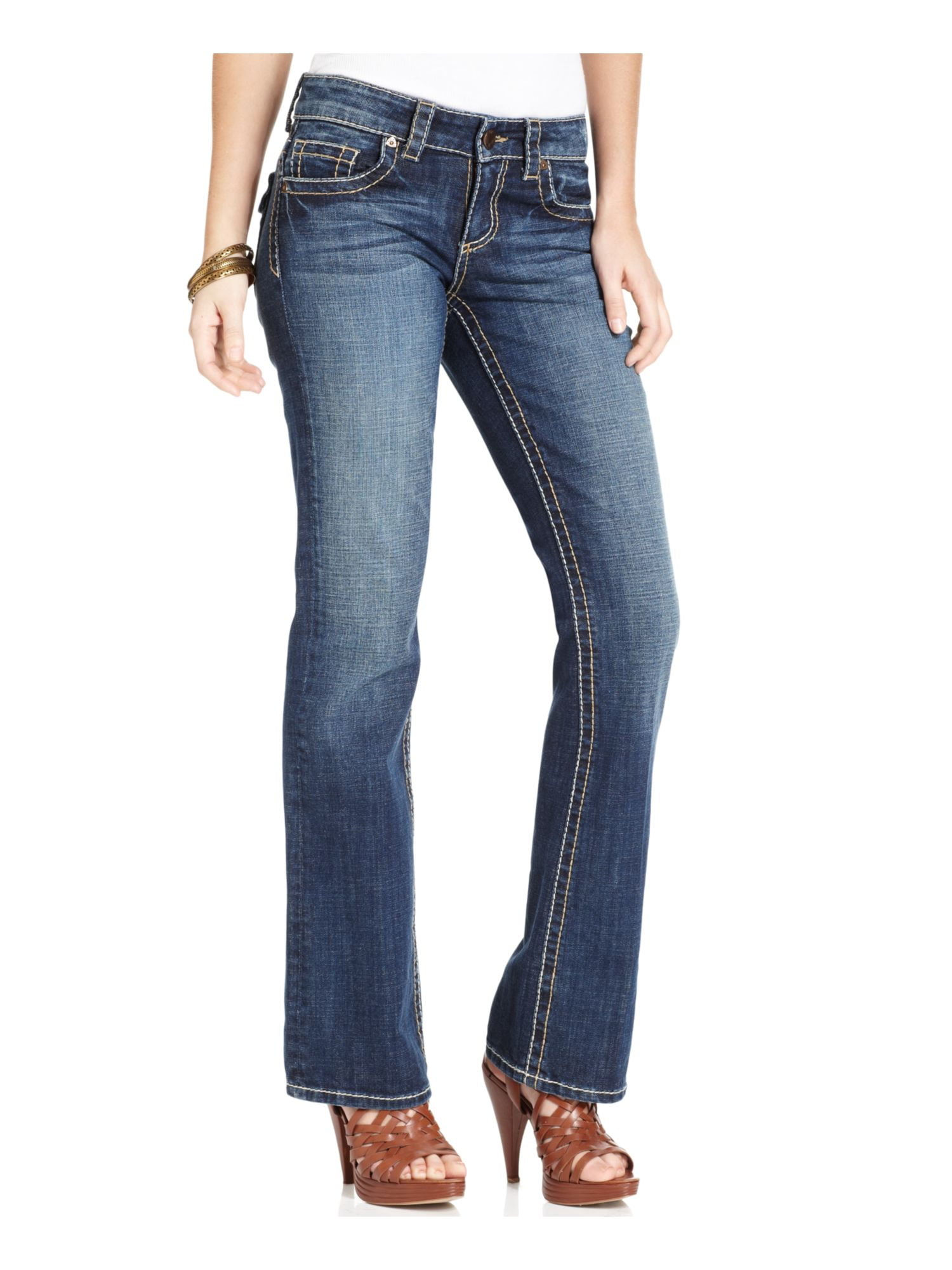 KUT Womens Navy High Waist Boot Cut 