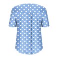 thumbnail image 3 of Jalioing Women's Short Sleeve Shirt Oversized Pleated Crew Neck T Shirt Plus Size Print Pullover Tee Summer, 3 of 6