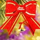 thumbnail image 5 of Paquete de 2 lazos navideños con cascabeles | Adorno navideño rojo con lazo para decoración navideña, coronas y guirnaldas | Decoración navideña, 5 of 7