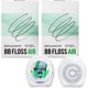 thumbnail image 1 of Brushmo Mascarilla Dental Expandible Negra Fina de Tejido Transpirable Floss, Menta Calmante, Cera Natural, Diseñada por Dentistas, Vegana, 2 Carretes (110 Yardas), 1 of 2