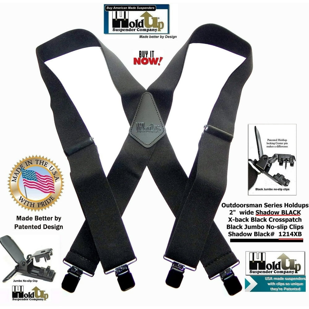 Holdup Suspender HoldUp Brand Shadow Black Heavy Duty Work