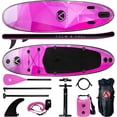 thumbnail image 1 of Crew Axel Inflatable Paddle Board 10’33’6” (18lb) SUP Kit Includes Paddle Pump Bag Shiny Pink, 1 of 8