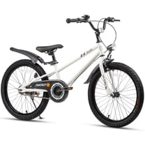 Glerc 20 inch Kids Bike for Child 7-13 Year Old Boys & Girls with Headlight & Kickstand, White