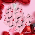 thumbnail image 4 of XIYON Pajama Sets For Women Valentines Pajama Heart Printed Sleepwear Long Sleeve Top With Pants Soft Comfortable Nightwear For Her Comfy Pjs Outfits, 4 of 6