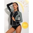 thumbnail image 4 of BeautyIn Maillots de Bain à Manches Longues Rash Guard Femme UV UPF 50+, 4 of 6
