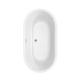 thumbnail image 4 of Juliette 60 Inch Freestanding Bathtub in White with Floor Mounted Faucet, Drain and Overflow Trim in Brushed Nickel, 4 of 7