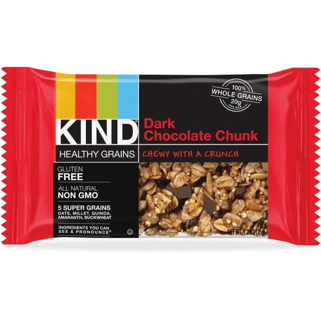 KIND, KND18082, Dark Chocolate Chunk Healthy Grains Bar, 12 / Box