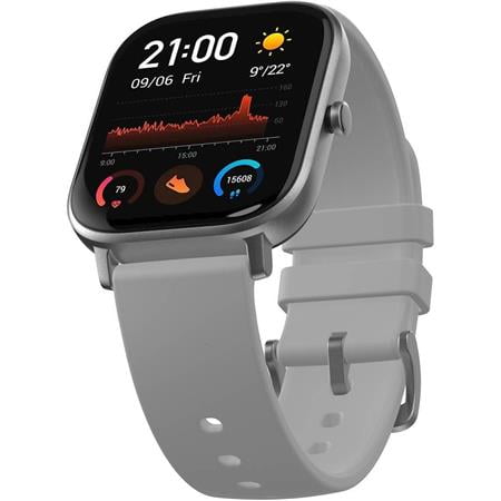 Amazfit - GTS Smartwatch 42mm Aluminum - Lava Gray With Silicone Band
