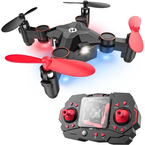 Holy Stone HS190 Mini Drone Pliable à Moins de 249 g pour Enfants 8-12 Débutants, Quadricoptère Nano RC avec Maintien d'Altitude, Retournements 3D, Lancer à Emporter, Hélicoptères Radiocommandés Excellent Cadeau Jouets, Rouge