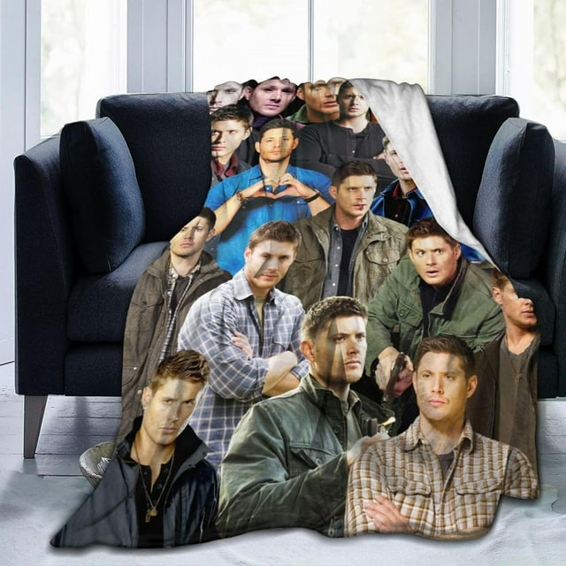 Blanket Jensen Ackles Soft and Comfortable Wool Fleece Throw Blankets for Sofa Office car Camping Yoga Travel Home Decoration Cozy Plush Beach Blanket Gift 80"x60"