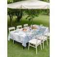 thumbnail image 4 of Outdoor Tablecloth with Umbrella Hole for Patio/Picnic/Party/Camping, Watercolor Marine Coral Waterproof Table Cloth Rectangle Table Cover Washable, Nautical Coastal Starfish Conch Shell (60"x 102"), 4 of 8