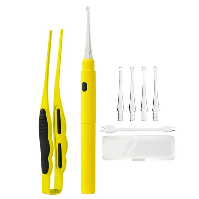 Rechargeable Visual Children's Luminous Ear Scoop Baby Ear Scoop Ear Wax Tweezers Ear Picking Tool Set