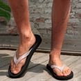 thumbnail image 3 of Dakaela Men's Flip Flops with Arch Support Summer Beach Thong Sandals Comfortable Quick Drying Slip on Slides Slippers for Men (10,Clear), 3 of 7