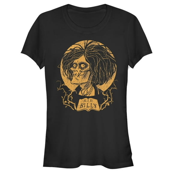 Junior's Hocus Pocus Billy Zombie Portrait Graphic Tee Black X Large