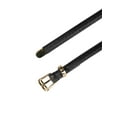 thumbnail image 2 of INSPIRE CHIC Women's Skinny Embossed Leather Belts Alloy Pin Buckle Belt Black 104cm/41'', 2 of 4