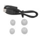 thumbnail image 3 of Écouteurs tour de cou Bluetooth 5.3 sans fil IPX5, motif chat, rétroéclairage RVB, magnétiques, stéréo, avec 4 embouts pour entraînement, noir, 3 of 4