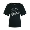 thumbnail image 3 of Womens Tops Volleyball Shirts Team Tee Tops Graphic Casual Short Sleeve Shirts for Women Black S, 3 of 3