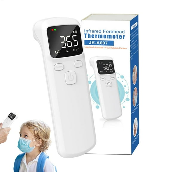 Digital Thermometer for Adults and Kids,Non-Touch Temperature Gauge,Infrared Forehead Thermometer with 3 Color Fever Alarm