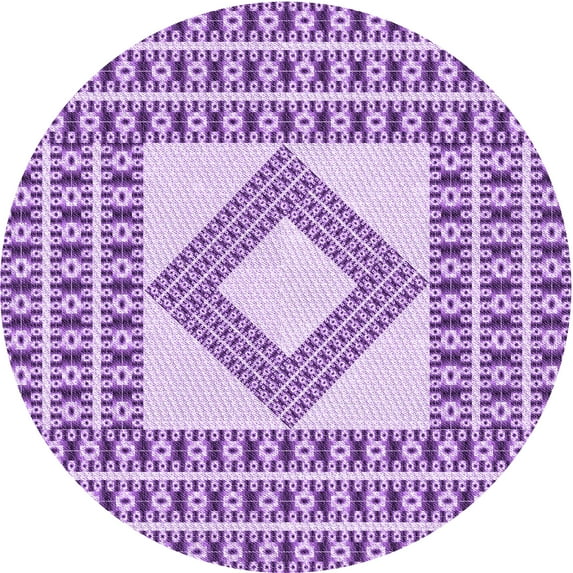 Ahgly Company Indoor Round Patterned Blossom Pink Area Rugs, 6' Round