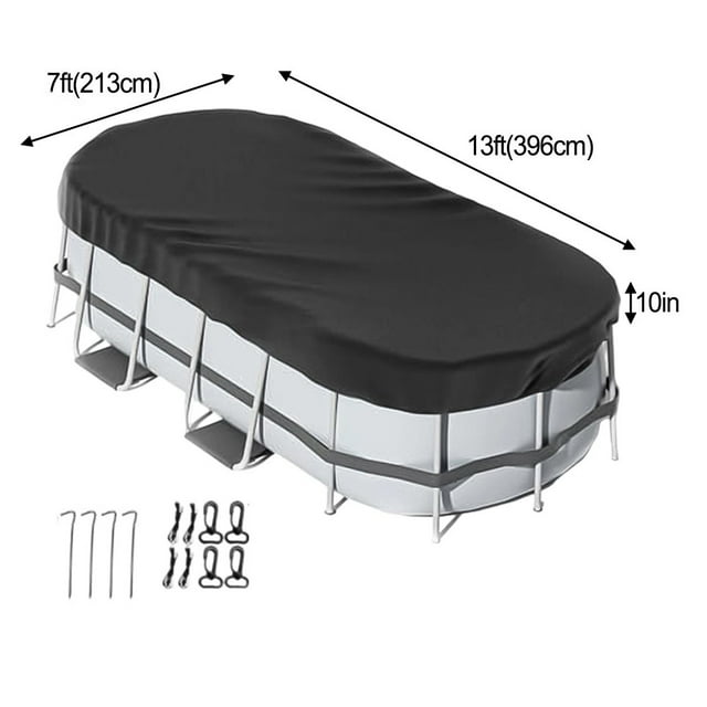 Bgsha Oval Pool Cover With Accessories For Above Ground Pool Weather Resistant Home Garden Tool Accessory In Stock Wholesale