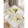 thumbnail image 5 of Spring Easter Placemats Set of 4, Yellow Plaid Bunny Colorful Eggs Floral Placemats for Dining Table, Place Mats for Kitchen Tabletop, Waterproof Wipeable Dining Table Mats Set, 5 of 9