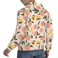 thumbnail image 6 of Pofeuu Peach With Leaves1 Print Mens Casual Hooded Collar Drawstring Hoodies Pullover Sweatshirts Casual Long Sleeve Shirts-Medium, 6 of 7