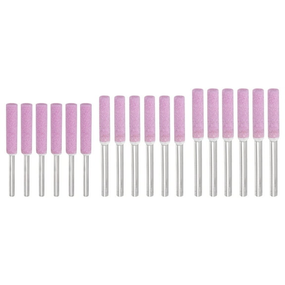 Uxcell 3-Size Diamond Chainsaw Sharpener Sharpening Stone Grinding File Pink 18 Pcs