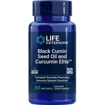Life Extension Black Cumin Seed Oil and Curcumin Elite™, black cumin, turmeric extract, immune health support, high bioavailability, whole-body health, gluten free, non-GMO, 60 softgels