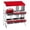Red | 6 Compartments, variant on Hassch Nesting Boxes for Chickens, 6-Compartments Chicken Laying Boxes with Legs & Removable Tray, Easy Maintenance & Assembly, for Outdoor Hens Coop Farm Yard, Green