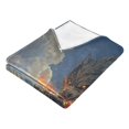 thumbnail image 6 of Qxltty Flaming Giant Werewolf Pattern Soft Cozy Fluffy Blankets for Couch Sofa Chair Bed Camping Picnic Travel Lightweight Bed 50×60inch, 6 of 7