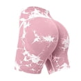 thumbnail image 4 of Women's Tie Dye Sports Tight 3/4 Pants Outerwear Sexy Yoga Fitness Shorts High Waisted Belly Firming Wear, 4 of 4