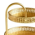 thumbnail image 2 of serony 2 Layer Iron Decorative Tray Fruit Vege Diaplay Free Standing Home Decor Leaves, 2 of 8
