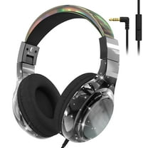 QearFun Kids Headphones Wired with 85/94dB Volume Limit, Foldable On-Ear Headset with Microphone & Audio Sharing Port for School, Travel, Tablet - for Boys & Girls (Black)