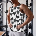 thumbnail image 5 of Daiia Retro Rooster Printed Men's Quick Dry Fit Muscle Tank Top Slim-Fit Tank Workout Tank Top Lightweight Sports Tank Top-Large, 5 of 7