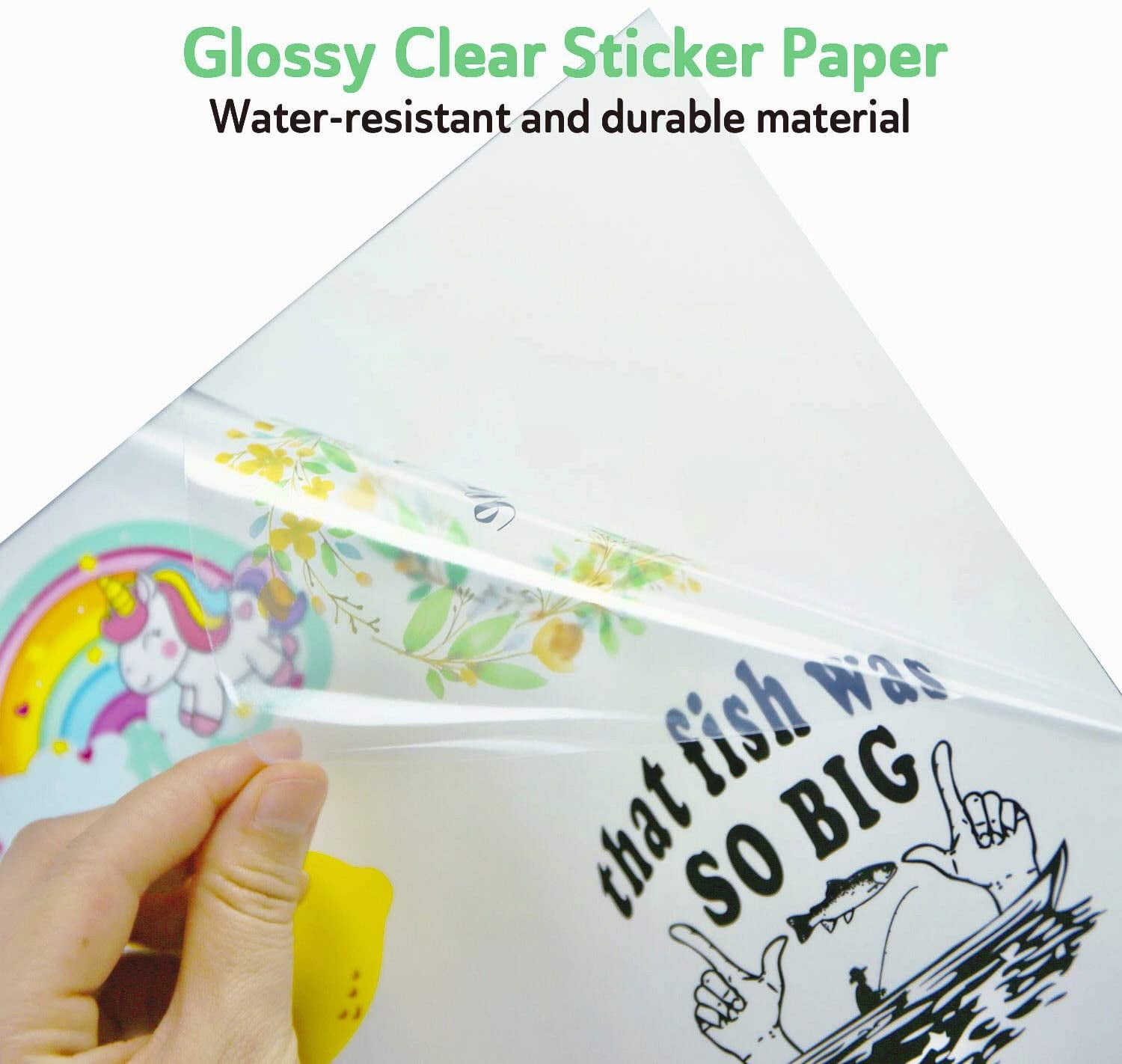 Derflex Clear Vinyl Sticker Paper Material Factory Supply - China Clear  Vinyl Sticker Paper, Transparent Vinyl