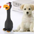 thumbnail image 3 of Juguetes Para Perros Juguete de sonido interactivo para mascotas resistente a mordeduras de perro con patrón de pollo divertido (negro), 3 of 8