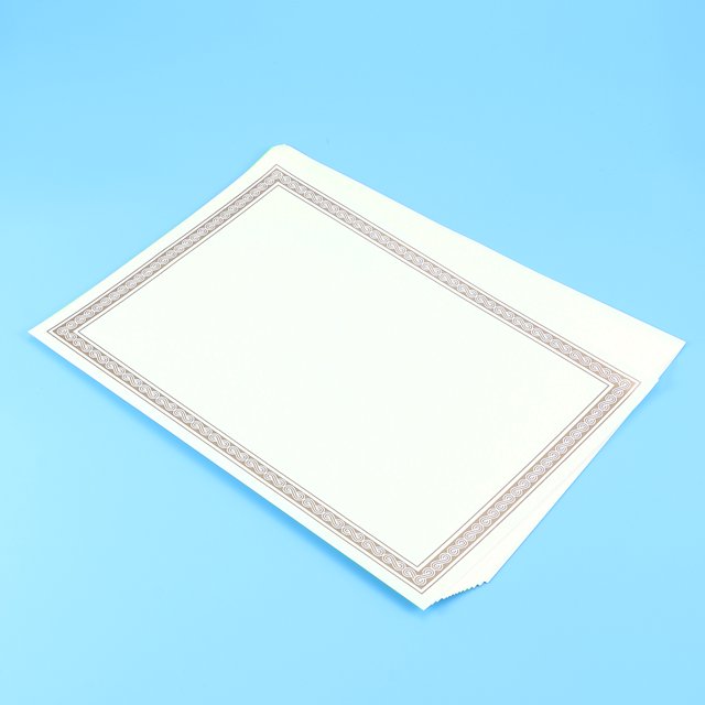 15 Pcs/Pack Certificate Paper Creative Hot Stemping Metallic A4 Paper for Ceremony Awarding