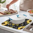 thumbnail image 2 of Sunflower Themed Dish Rack Pad, Microfiber Drying Mat for Kitchen Countertop, Foldable and Absorbent 16x18 Inch Size, 2 of 7