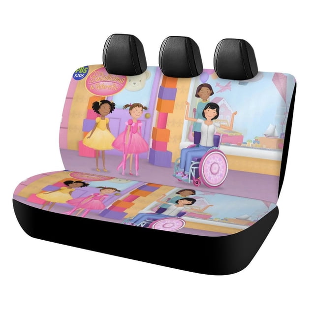 Pinkalicious y Peterrific-theme Car Rear Seat Covers Back Elastic Flexible Car Seat Covers Decorative Fits Most Cars 120x59x76cm