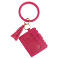thumbnail image 1 of Wristlet Bracelet Keychain Circle Key Ring Pocket Credit Card Holder Circle Key Ring Tassel Keychains Bangle Purse for Women 01#, 1 of 6