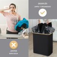 thumbnail image 5 of Cesto para Ropa Sucia con Tapa, Cesta de Lavandería Plegable de Gran Capacidad 150L con 2 Bolsa Extraíble Para Baños, Negro, 5 of 5