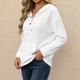 thumbnail image 3 of LIaqionyy Womens Hoodie Oversized Sweatshirt Casual Long Sleeve Drawstring Pullover Tops Textured Fall Winter Clothes, 3 of 8