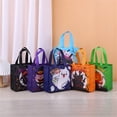 thumbnail image 2 of Bolsa de regalo personalizada de Halloween, telas no tejidas, bolsas de mano para envolver regalos, pedir dulces y suministros para recuerdos de fiesta, 2 of 5