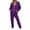 Dark Purple, variant on Letdown Women's 2 Piece Sweatsuit Sets Zip Up Crop Hooded Tops and Cinch Bottom Pants Casual Striped Tracksuit Jogger Loungewear Set (Beige, M)