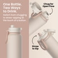 thumbnail image 2 of Bentgo Flip 2-in-1 Straw & Chug Leak-Proof Insulated Water Bottle, 24 fl oz (Cafe Au Lait), 2 of 7