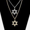 thumbnail image 4 of Zirconia Star Of David Hexagram Pendant Necklace For Men Personalized Pendant Israeli Jewish Jewelry Gift, 4 of 8
