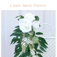 thumbnail image 3 of Wedding Aisle Decoration Ceremony Artificial Flowers Rose With Green Leaves Ribbons For Church Wedding Ceremony Party, 3 of 9