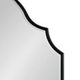 thumbnail image 4 of Kate and Laurel Leanna Modern Scalloped Arch Wall Mirror, 20 x 30, Black, Contemporary Minimal Sleek Decorative Scallop Mirror for Wall, 4 of 8