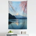 thumbnail image 1 of Mountain Tapestry, Japanese Mountain with Snowy Peak with Spring Cherry Blossom Branches Lake, Fabric Wall Hanging Decor for Bedroom Living Room Dorm, 5 Sizes, Multicolor, by Ambesonne, 1 of 1